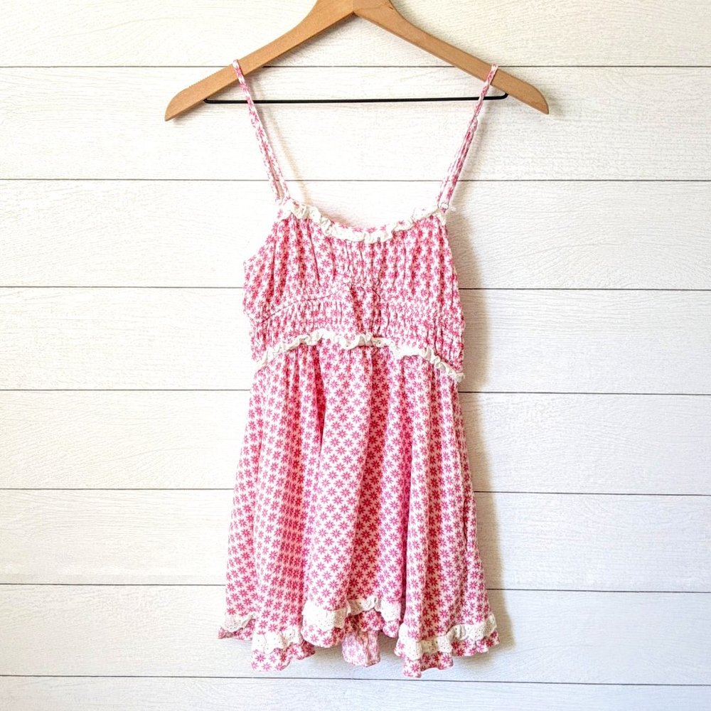 Sky To Moon Pink Babydoll Tank/Dress medium
